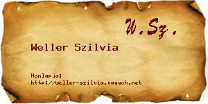 Weller Szilvia névjegykártya