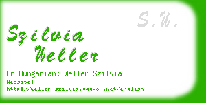 szilvia weller business card